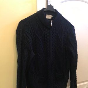Blarney Woolen Mills Dark Blue Men's XXXL Zip Front Cardigan